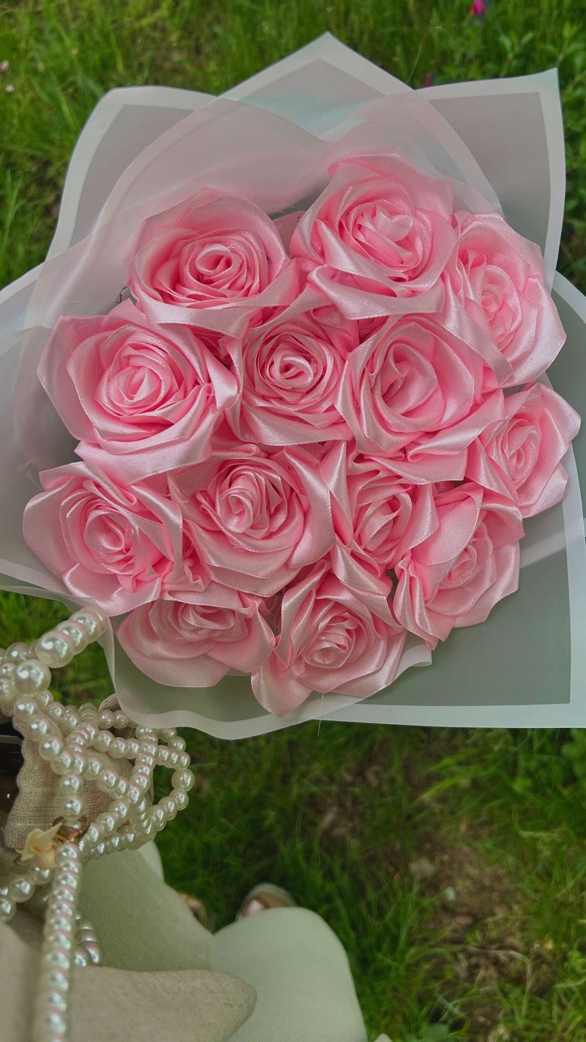 BOUQUET EN SATIN PRESTIGE 15ROSE