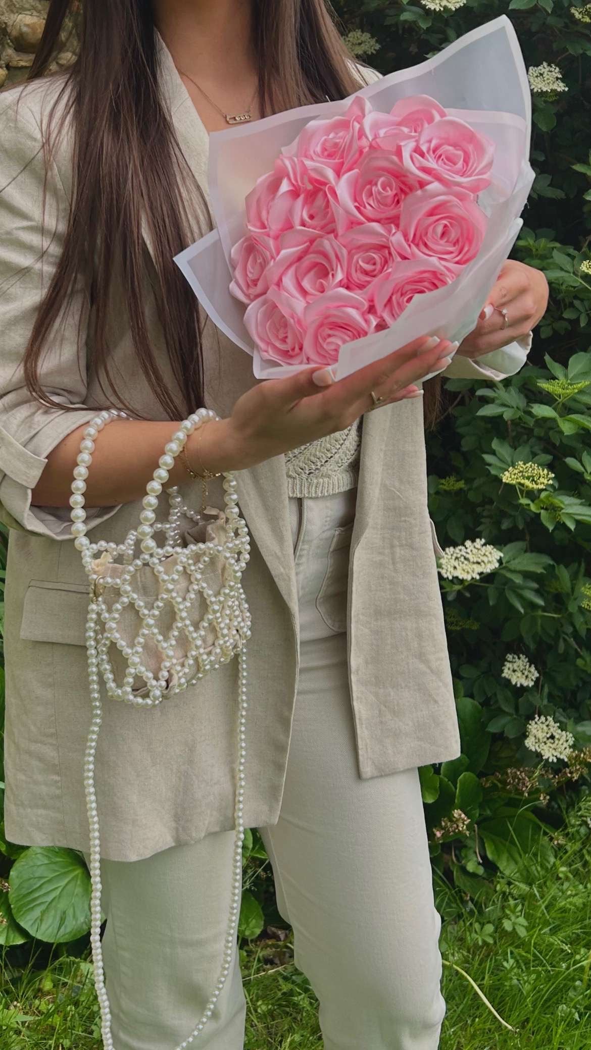 BOUQUET EN SATIN PRESTIGE 15ROSE